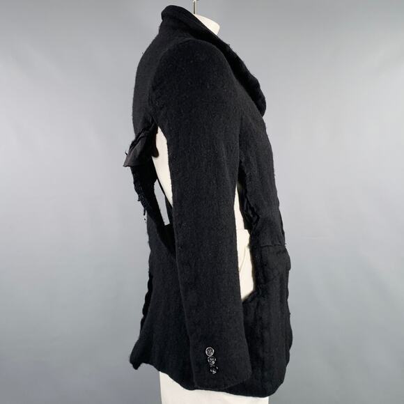 COMME des GARCONS 2022 Size L Black Wool Blend Jacket - Picture 2 of 8